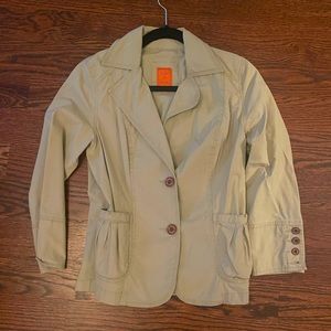 Fitted khaki jacket - safari style.  Sz 2